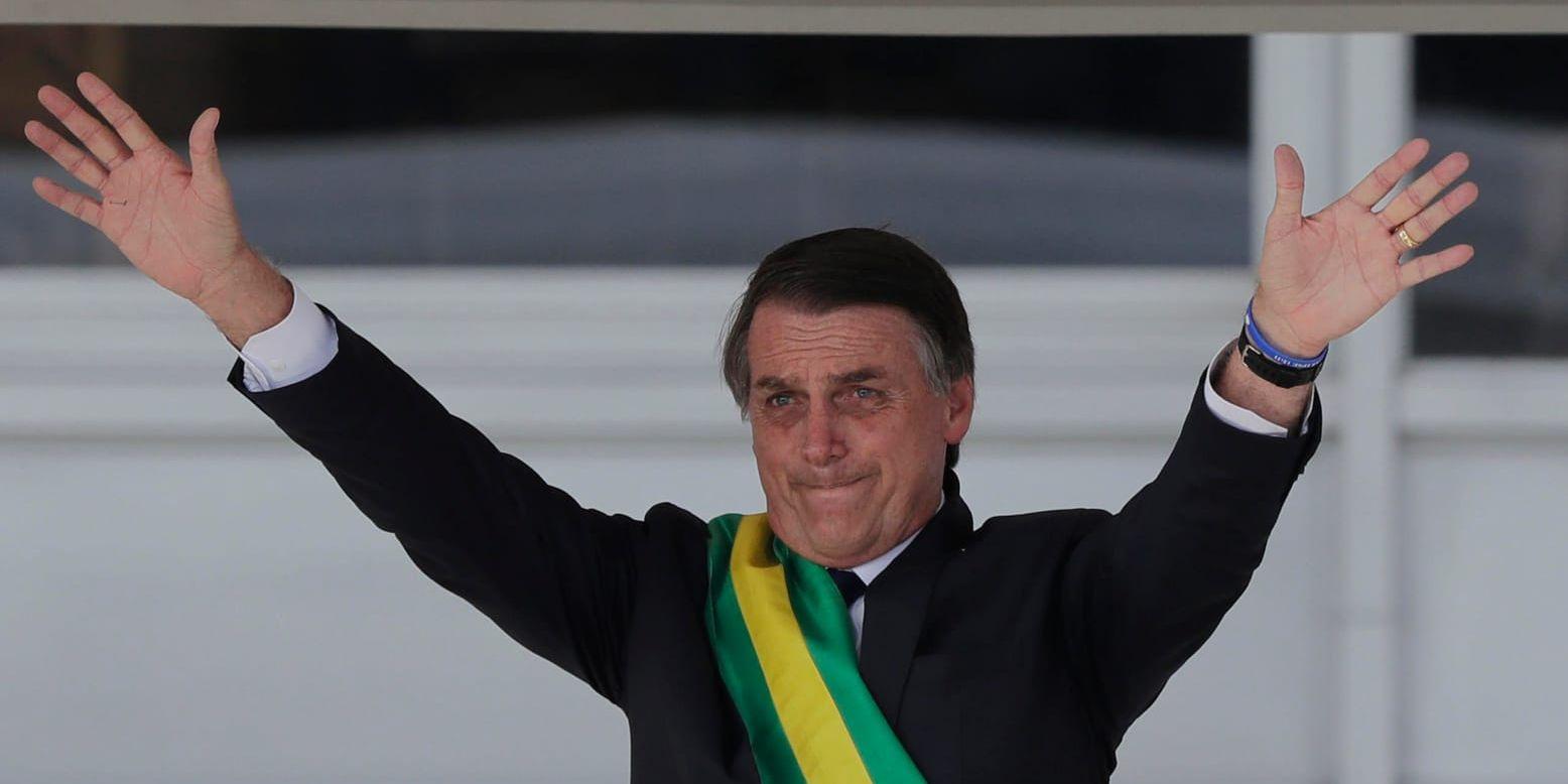Brasiliens president Jair Bolsonaro svors in på nyårsdagen.