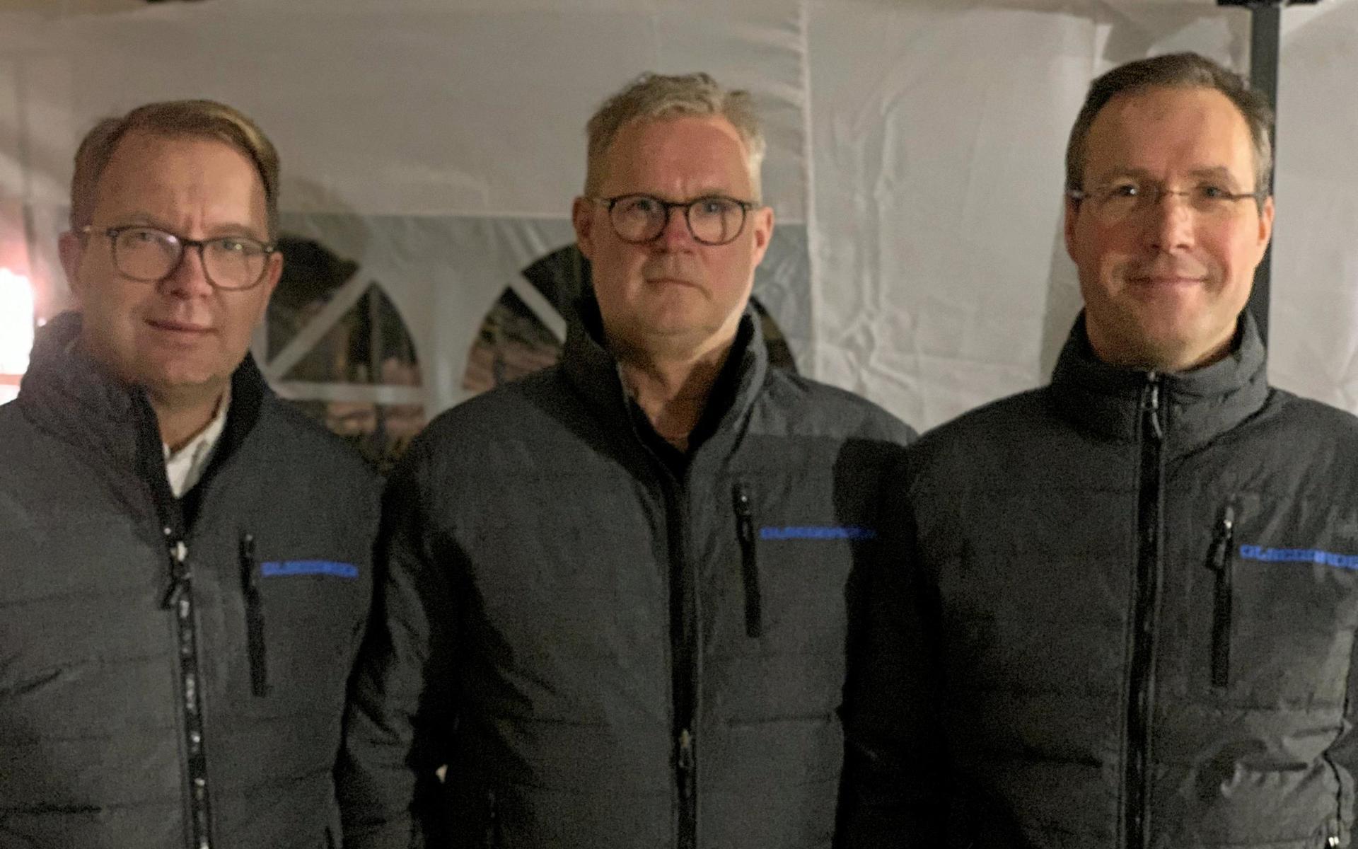 Micael Johansson, Kjell Lundberg och Niklas Svenmyr vill bygga en ny padelhall i Tvååker.