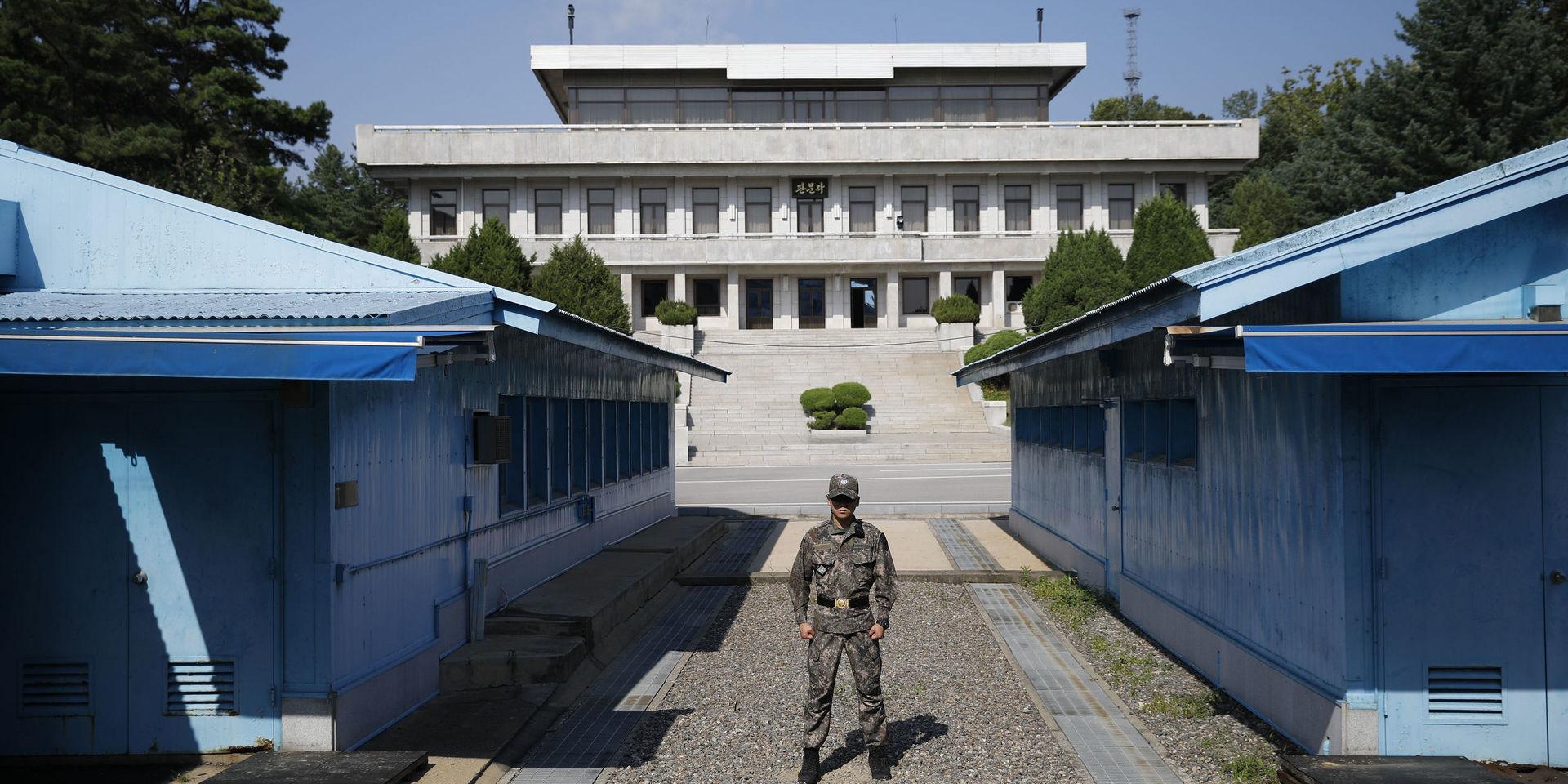 En sydkoreansk soldat i Panmunjom. Arkivbild. 