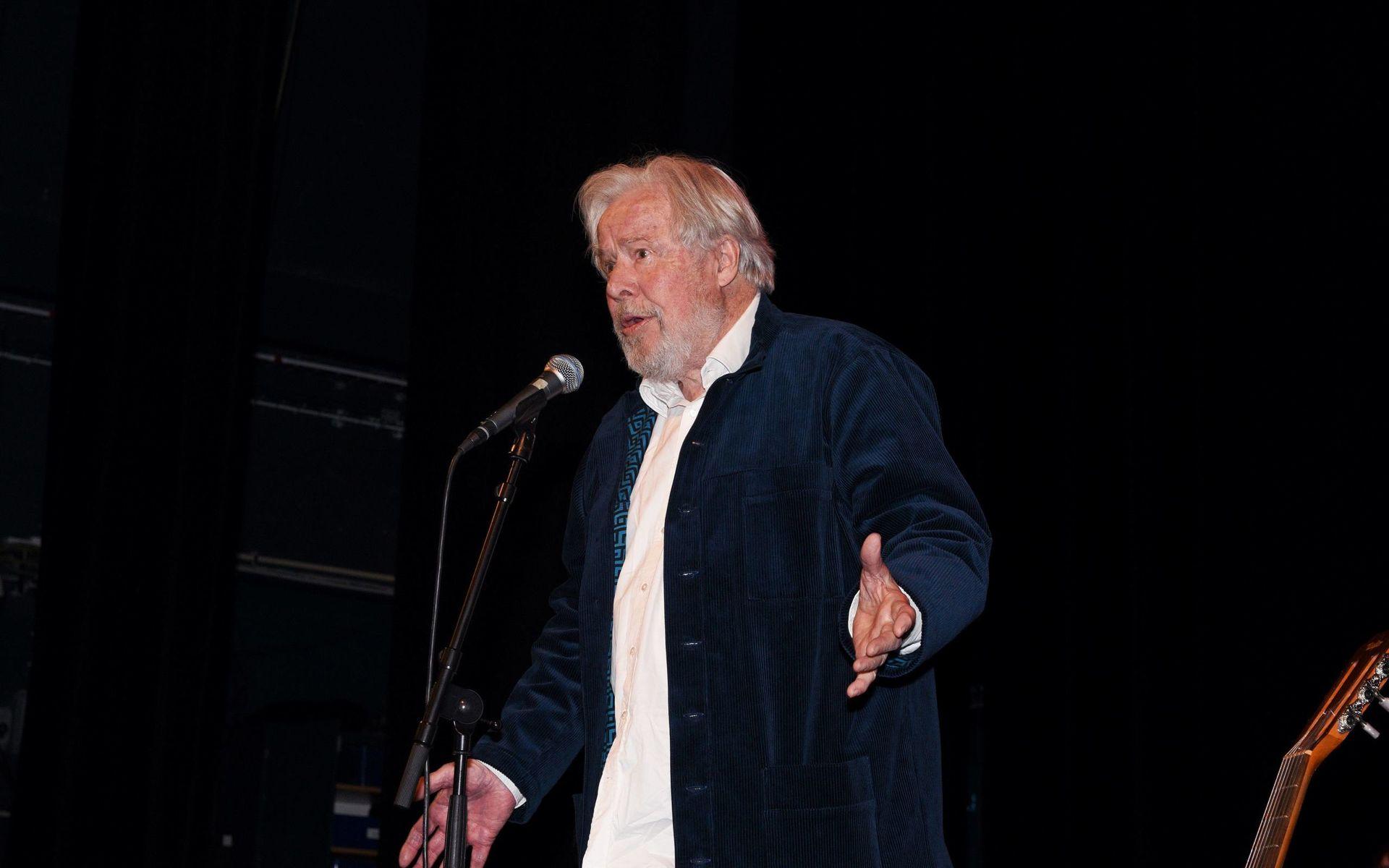 Sven Wollter tog emot Leninpriset på Varbergs teater 2018.