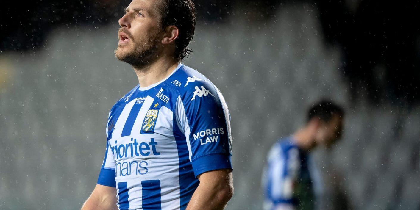 Tobias Hysén avstår från matchen mot sin förra klubb Djurgården, men hoppas kunna spela mot Malmö på söndag. Då ska klubbikonen också avtackas av IFK Göteborg. Arkivbild.