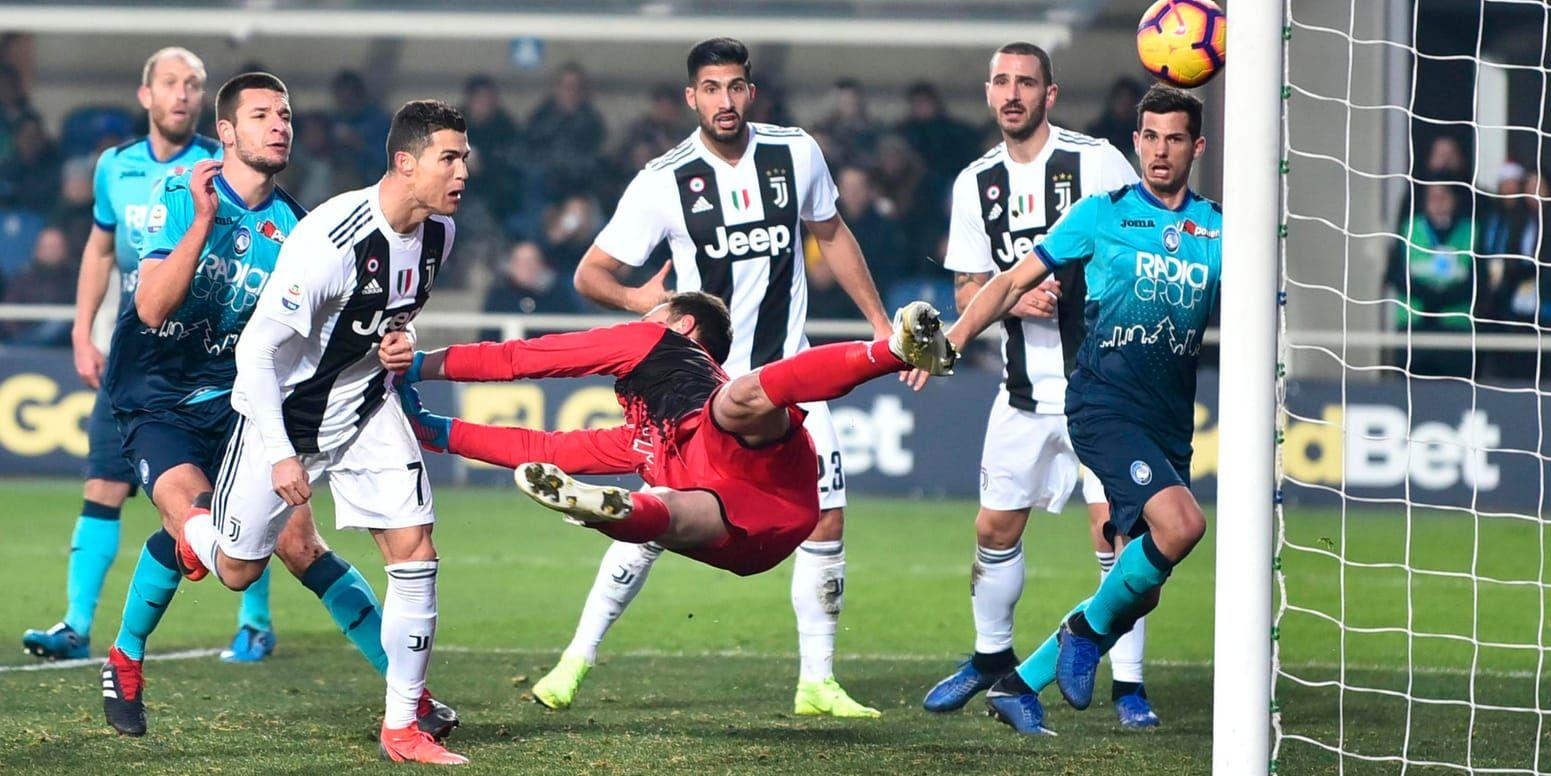 Cristiano Ronaldo kvitterade för sitt Juventus borta mot Atalanta.