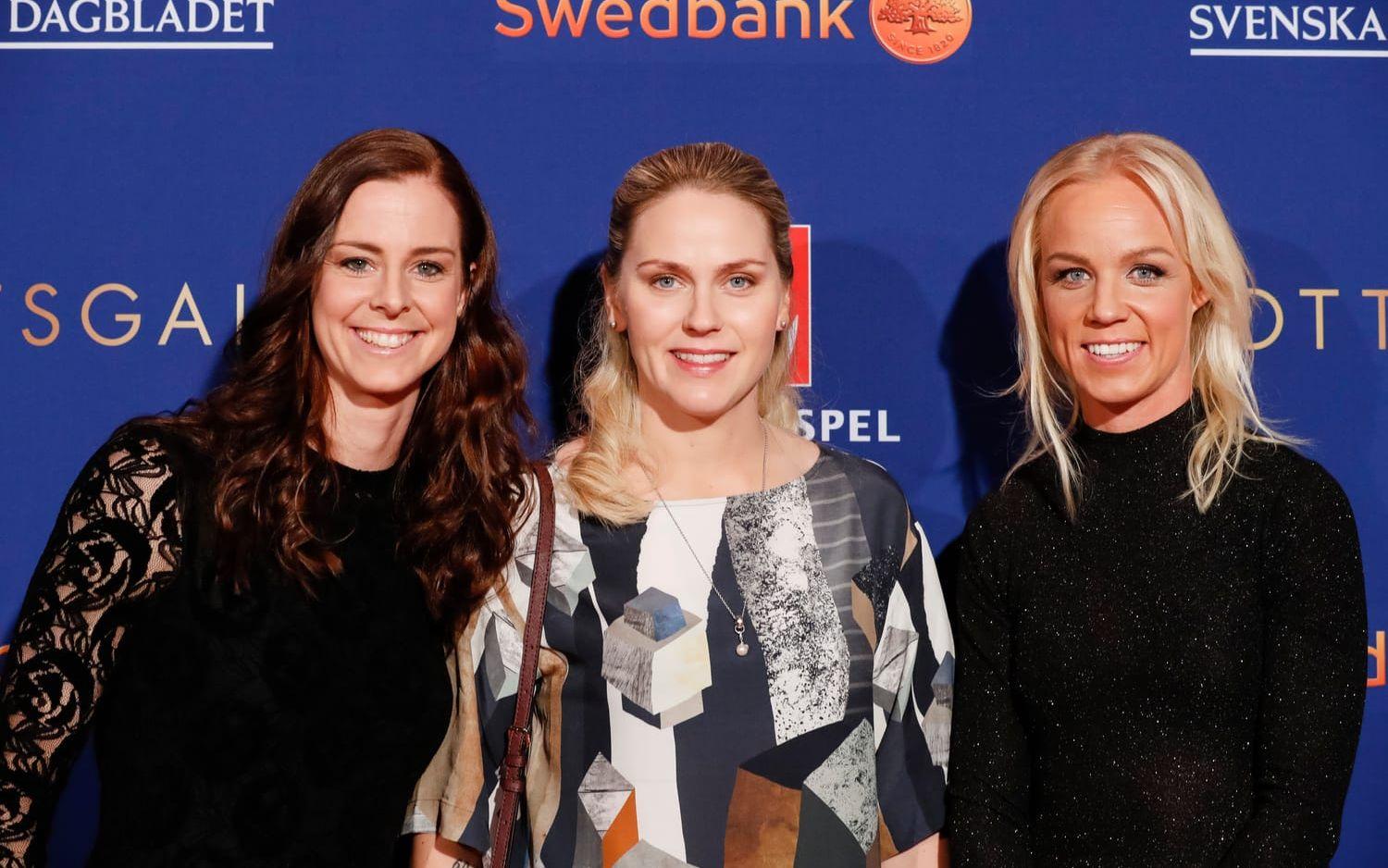 Lotta Schelin, Lisa Dahlkvist och Caroline Seger. Bild: Bildbyrån