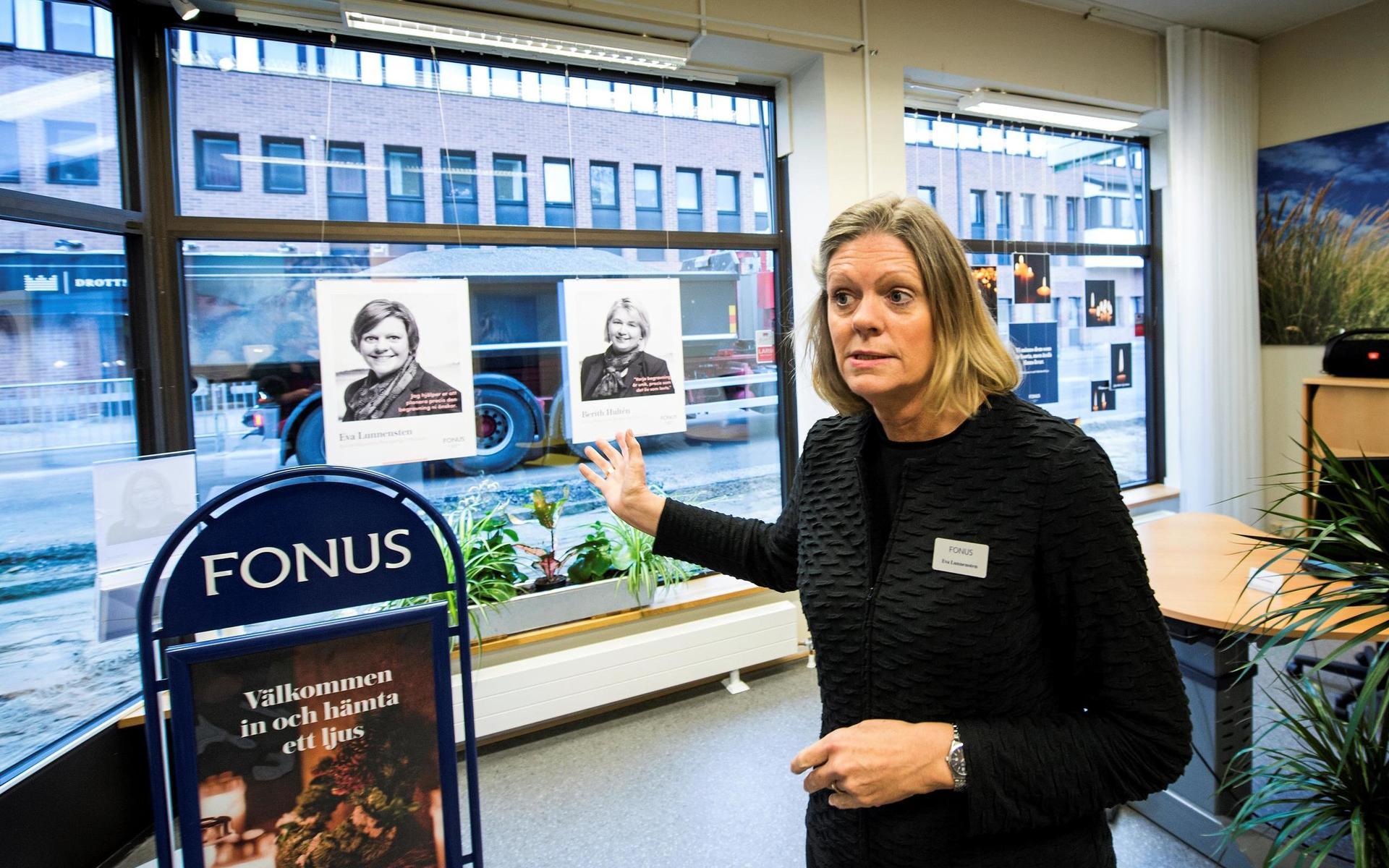 Eva Lunnersten, kundrådgivare på Fonus i Falkenberg.