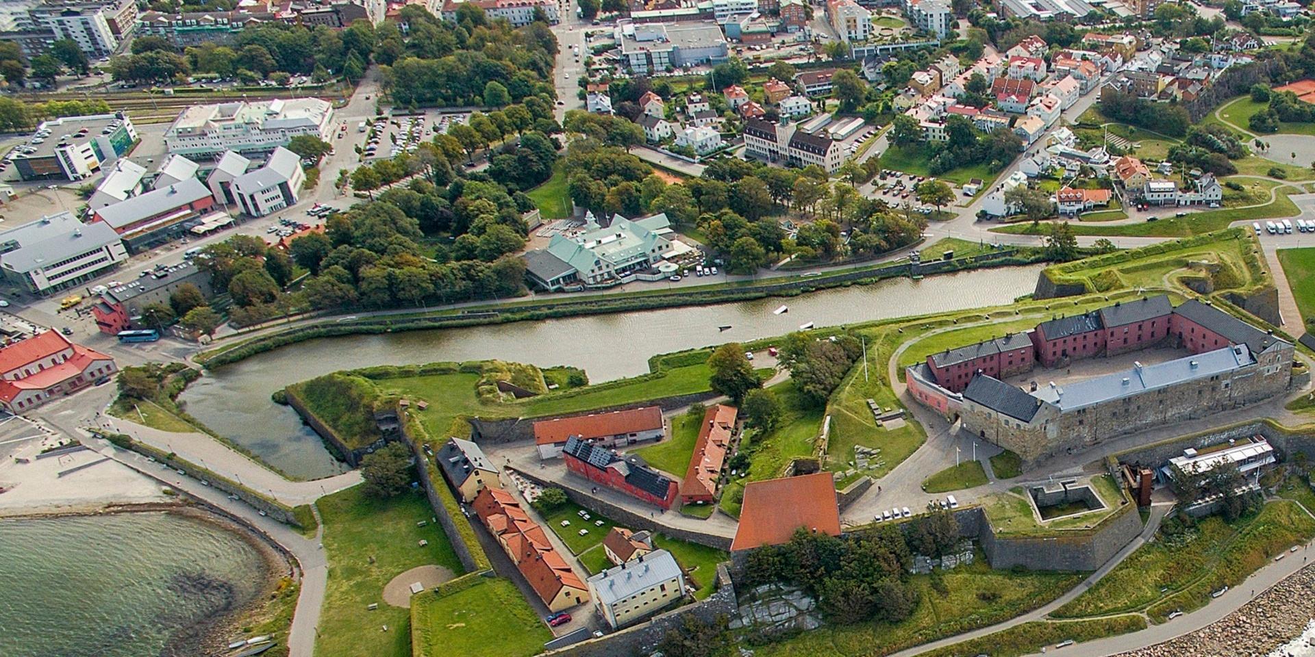 Drönarbilder över fästningen i Varberg Varbergs fästning
