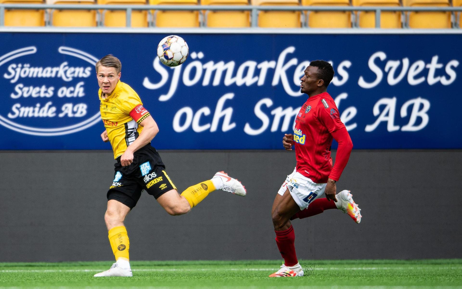 Umar Bala Muhammed fick spela hela matchen mot Elfsborg i U21-allsvenskan.