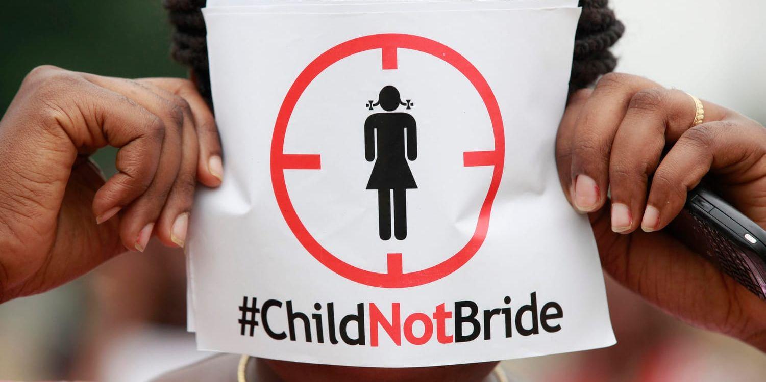 12 miljoner flickor under 18 år ingår äktenskap varje år världen över. Arkivbild.