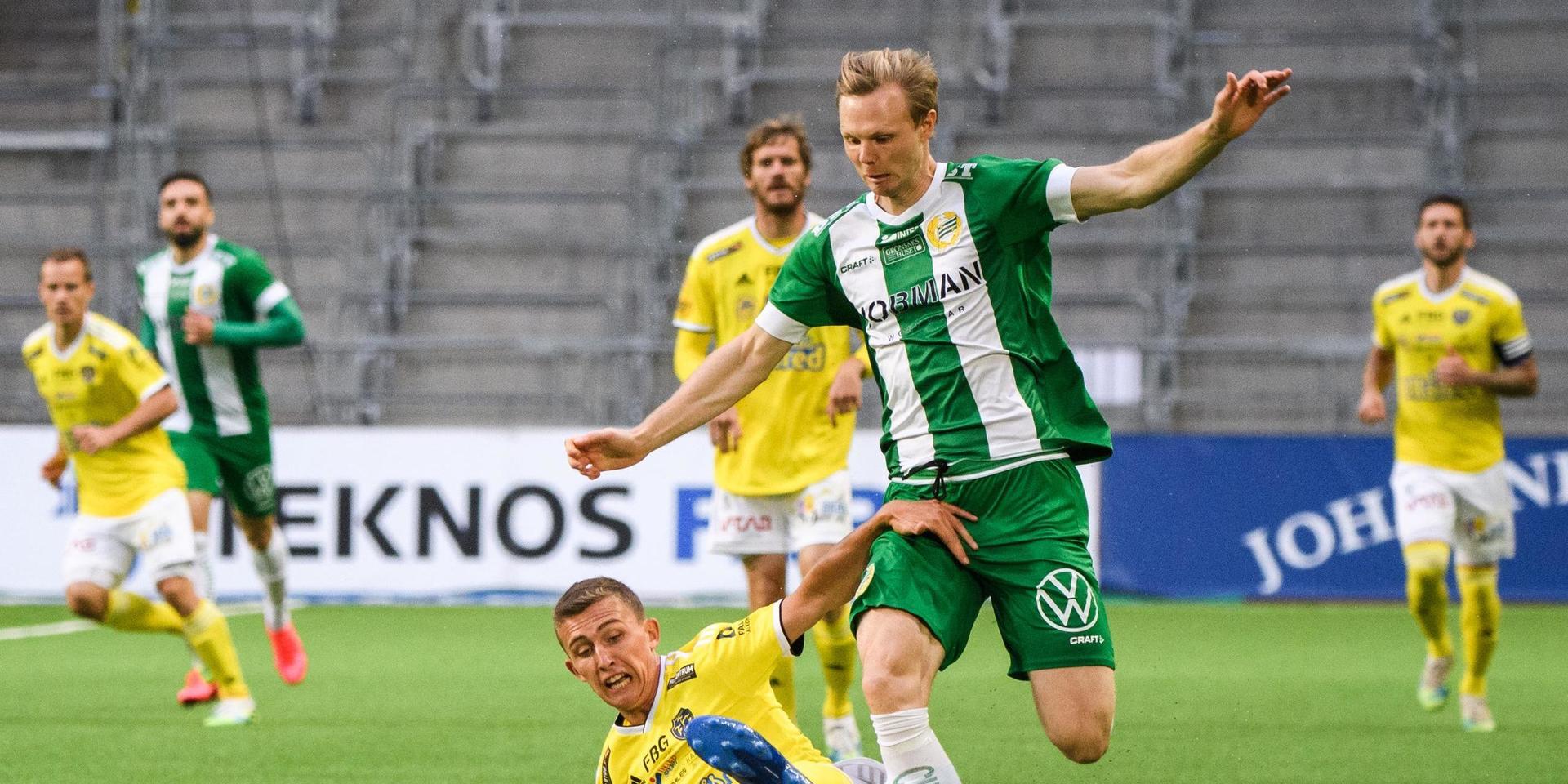 John Björkengren tillhörde en av de bättre spelarna i Falkenbergs FF i mötet med Hammarby IF.