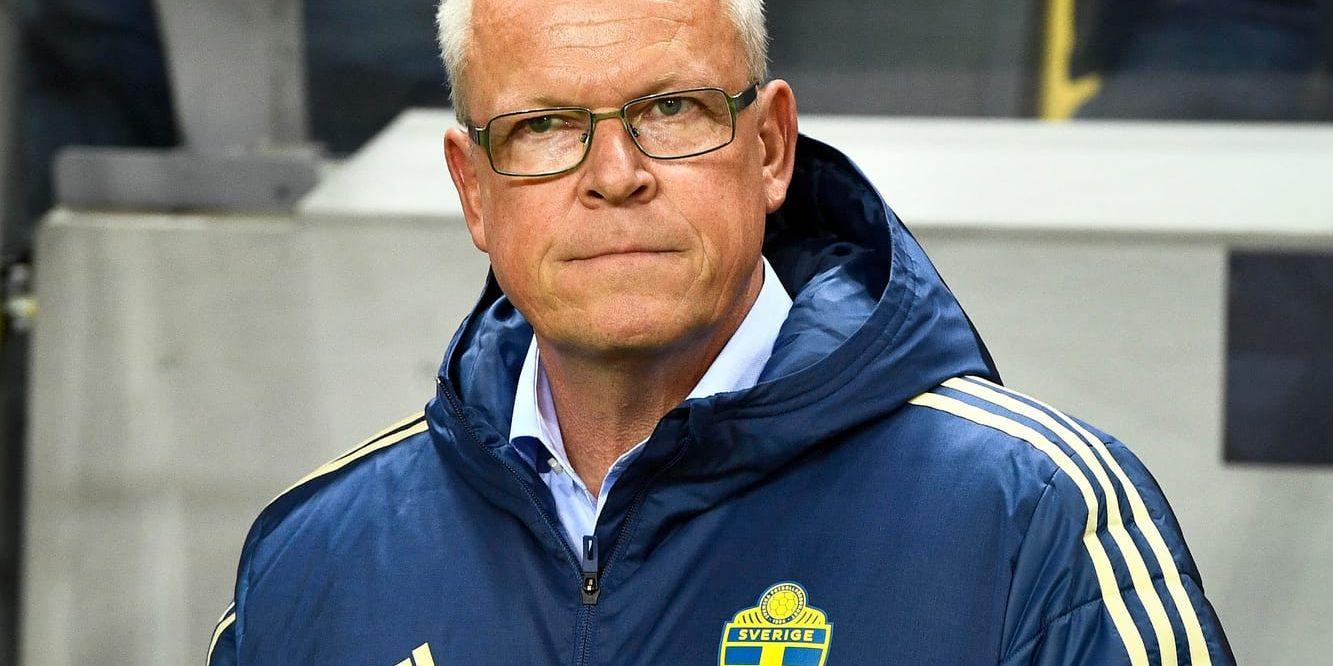 Janne Andersson, besviken förbundskapten efter 2–3 mot Turkiet.