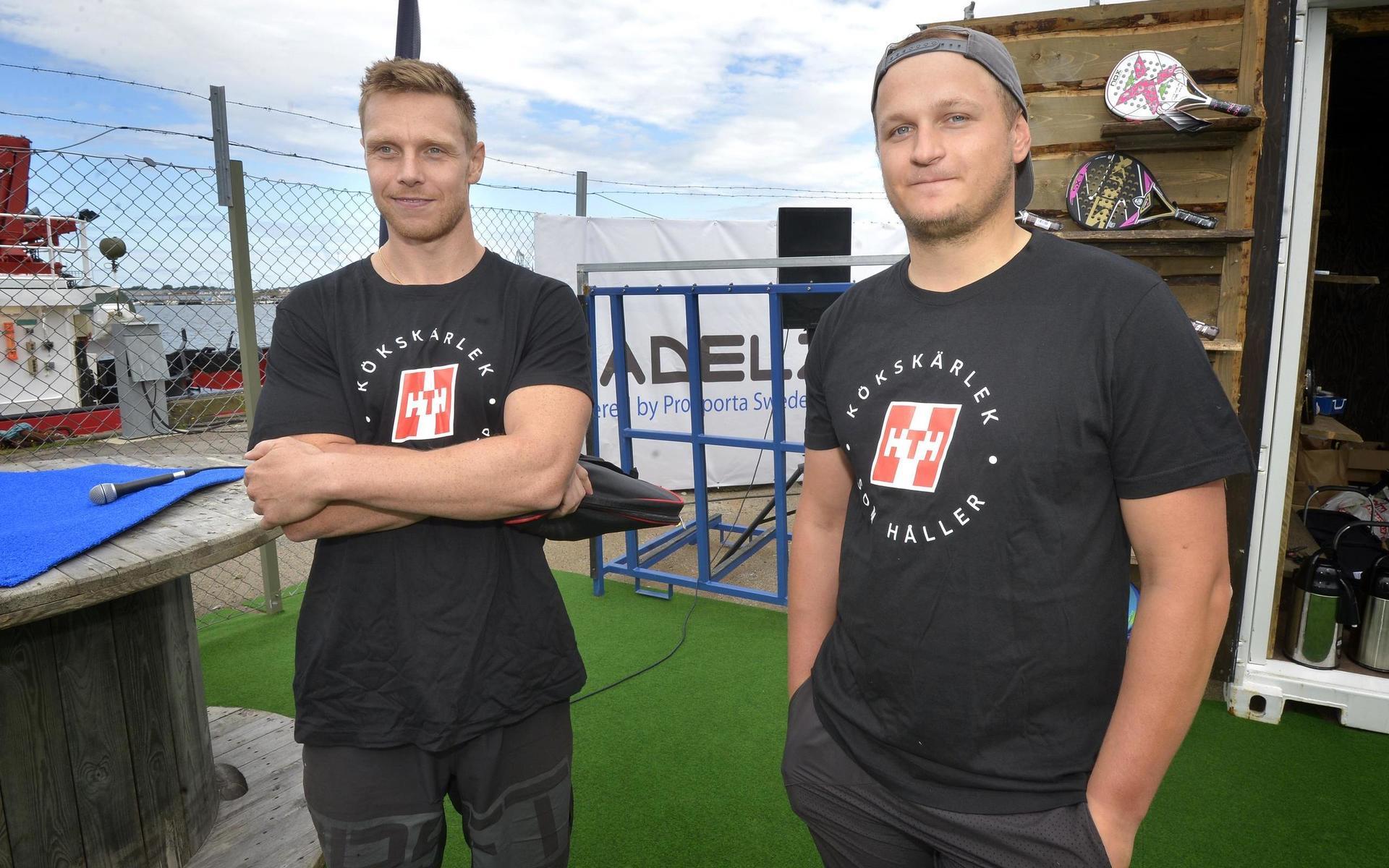Filip Gittmark och Christoffer Gustavsson tycker paddelbanorna är ett kul initiativ.