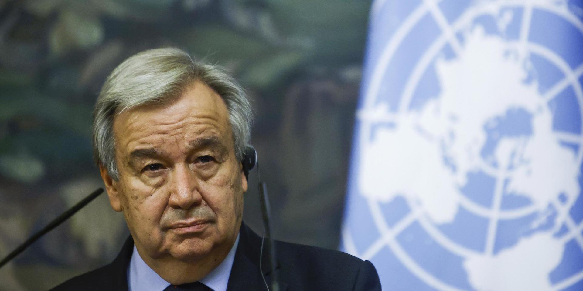 FN:s generalsekreterare António Guterres fortsätter på sin post fem år till. Arkivbild.