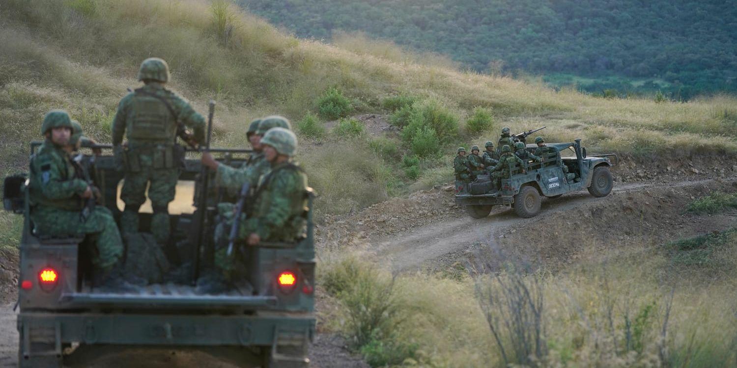 Mexikanska soldater utsattes på fredagen för ett bakhåll i delstaten Guerrero. Arkivbild.