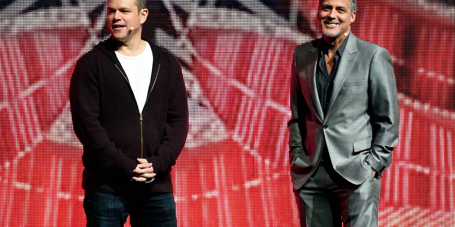 Matt Damon och George Clooney kommer båda till filmfestivalen i Venedig. Arkivbild.