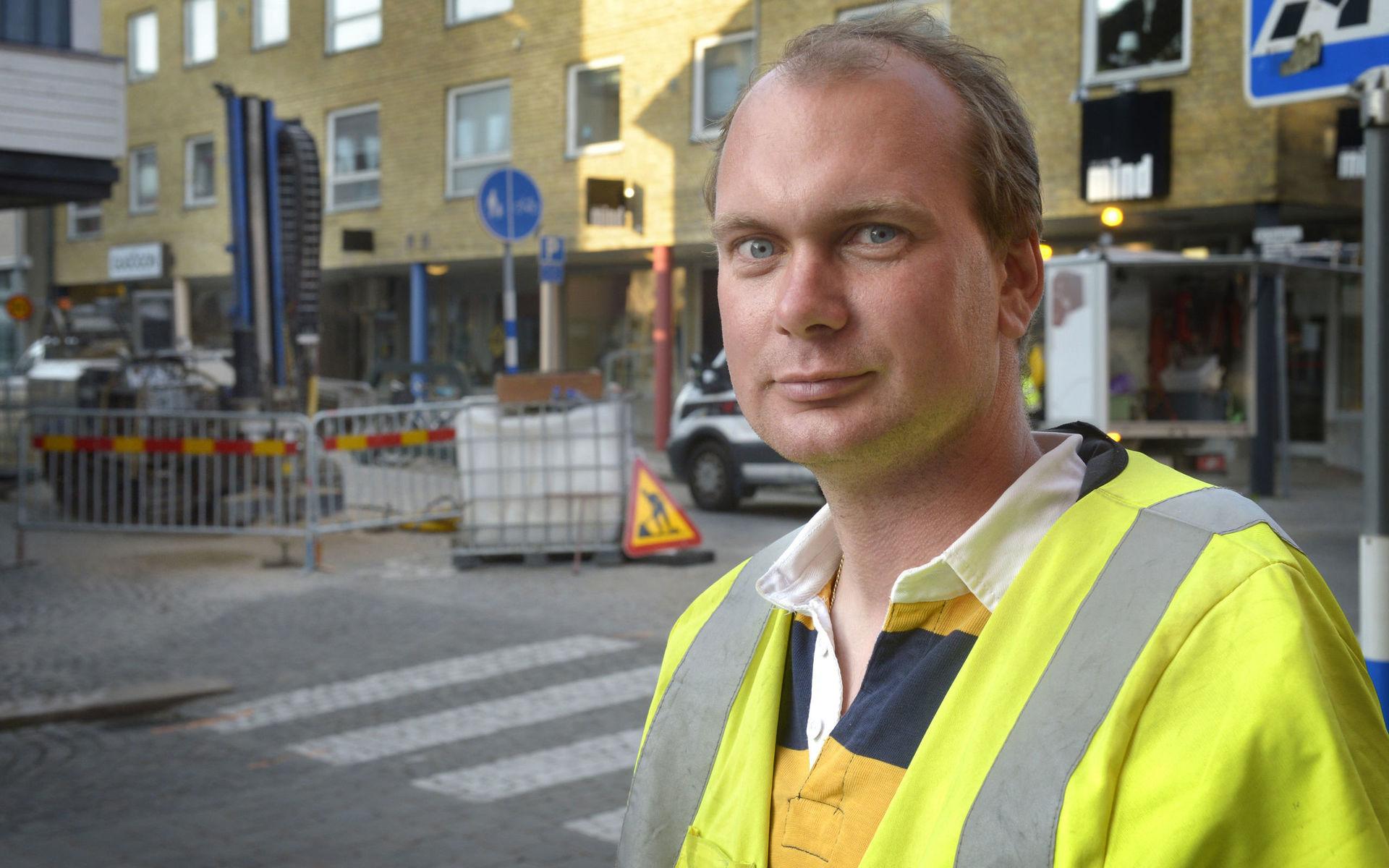 Oscar Johansson, gasarbetsbefäl på Varbergs energi.