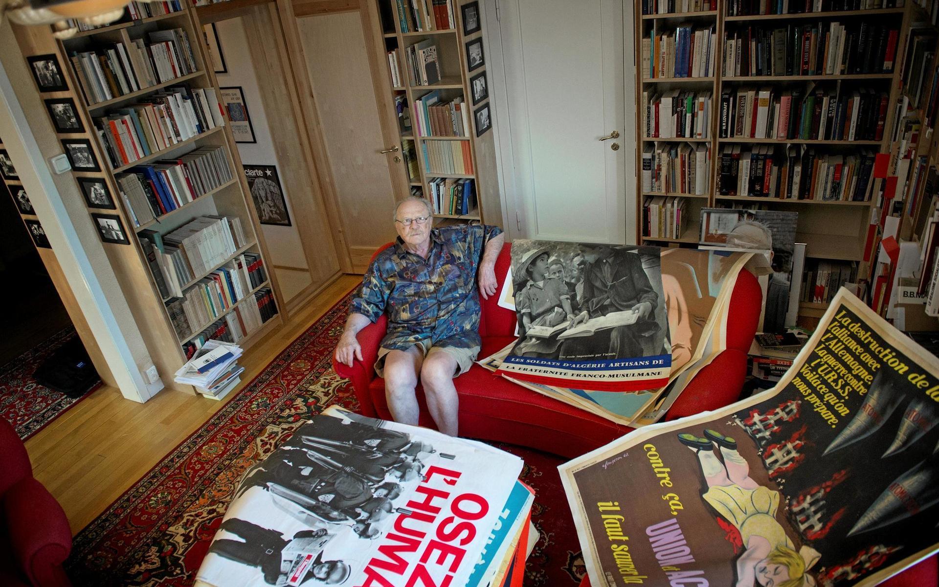 Jan Myrdal i samband med sin 90-årsdag 2017. Författaren avled i höstas.