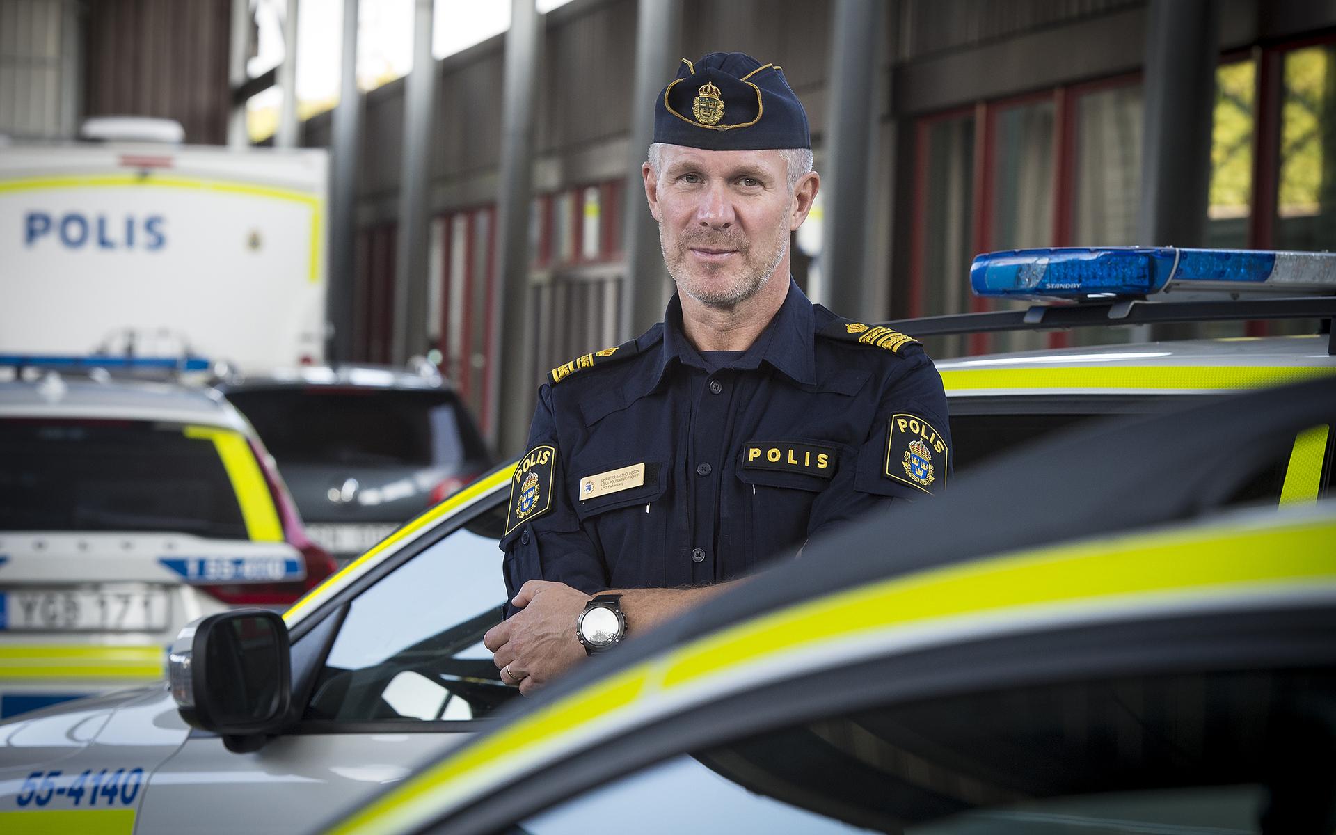 Christer Bartholdsson, polischef i Falkenberg, säger att minst veckan ut så kommer det att vara ökad bemanning i Falkenberg.