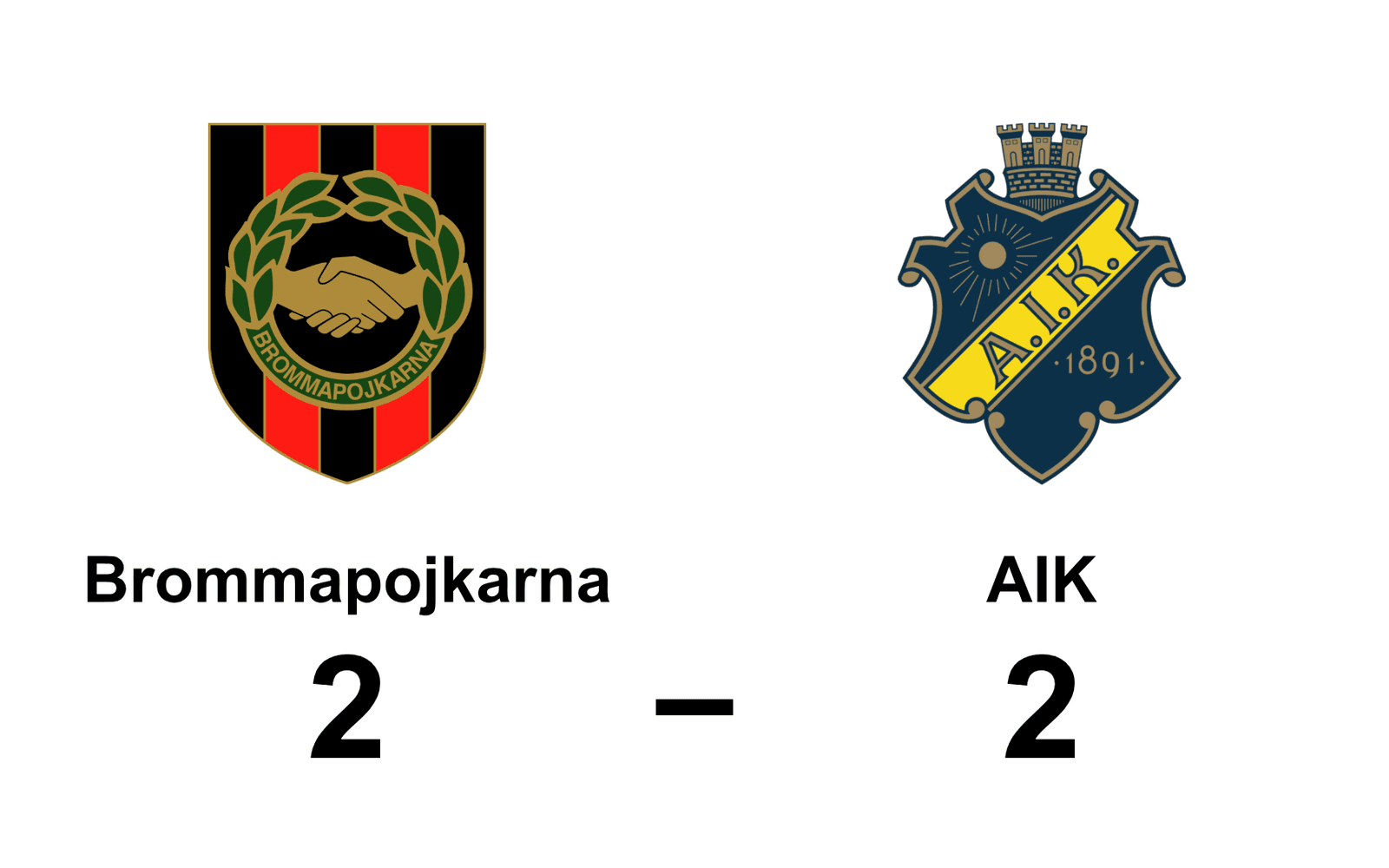 IF Brommapojkarna spelade lika mot AIK fotboll herr