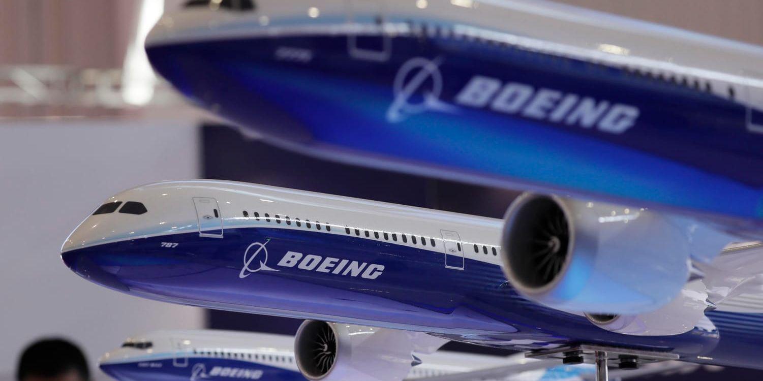 Boeing var en av börsvinnarna sedan flygplanstillverkaren rapporterat att man levererat rekordmånga flygplan under 2018. Arkivbild.