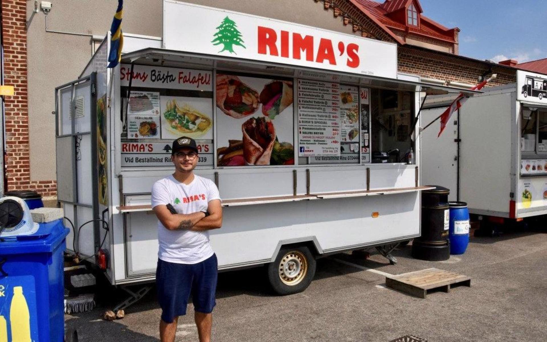 Anton El Raai från Rimás hoppas att det i framtiden ska bli möjligt med en centralplats för familjens food-truck.