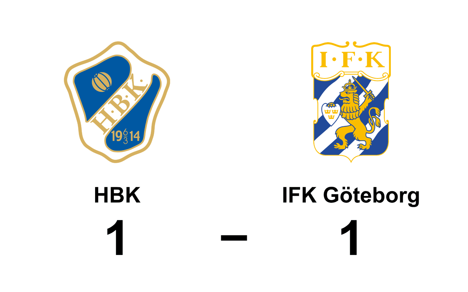 Halmstads BK spelade lika mot IFK Göteborg