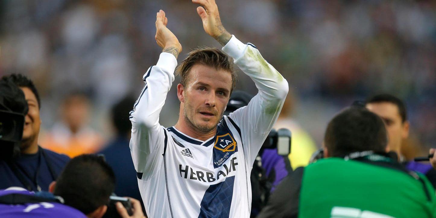 David Beckham i Galaxy-tröjan 2012.