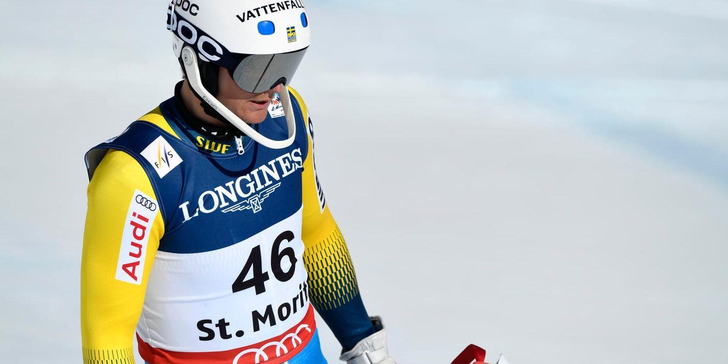 Felix Monsén bröt ett lillfinger och kommer inte till start i helgens tävlingar i Kitzbühel. Arkivbild.