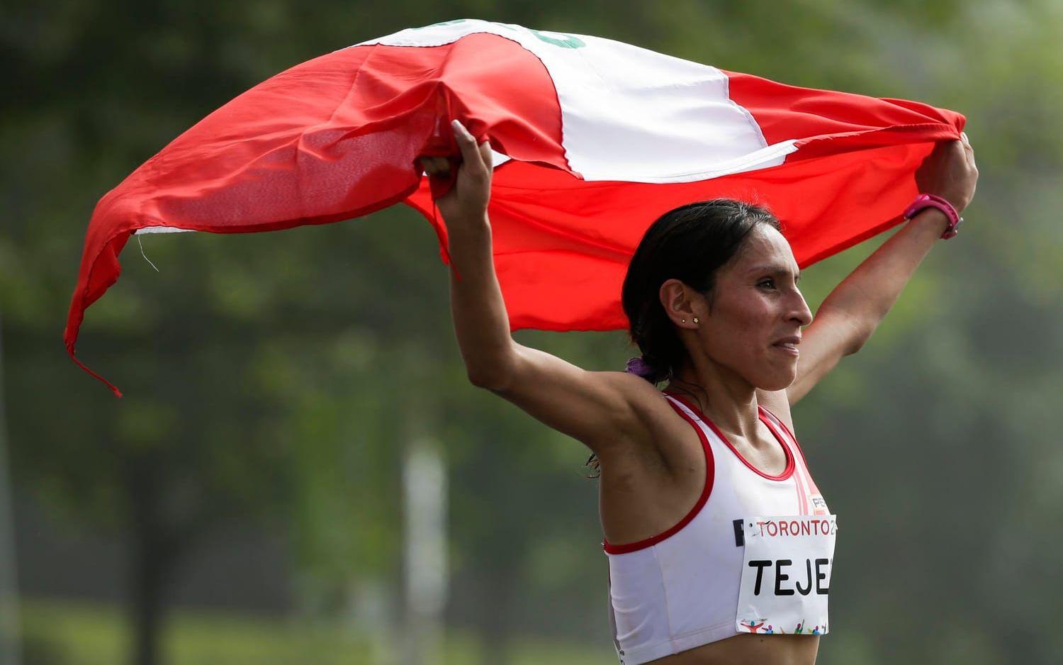 Gladys Tejeda, Peru. Maratonlöperskan fälldes 2015, tävlar i OS 2016. Foto: TT