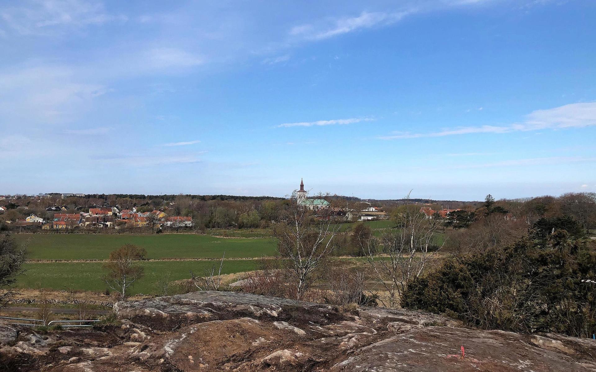 Utsikt från Bastekullen i Träslöv där vattentornet Våga ska stå.