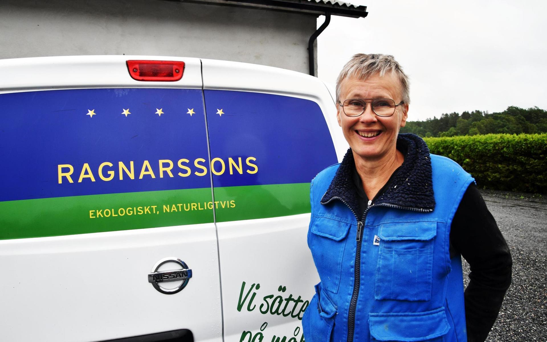 Gun Ragnarsson har drivit en ekologisk grisgård sedan 2008 i Kärragärde utanför Tvååker.