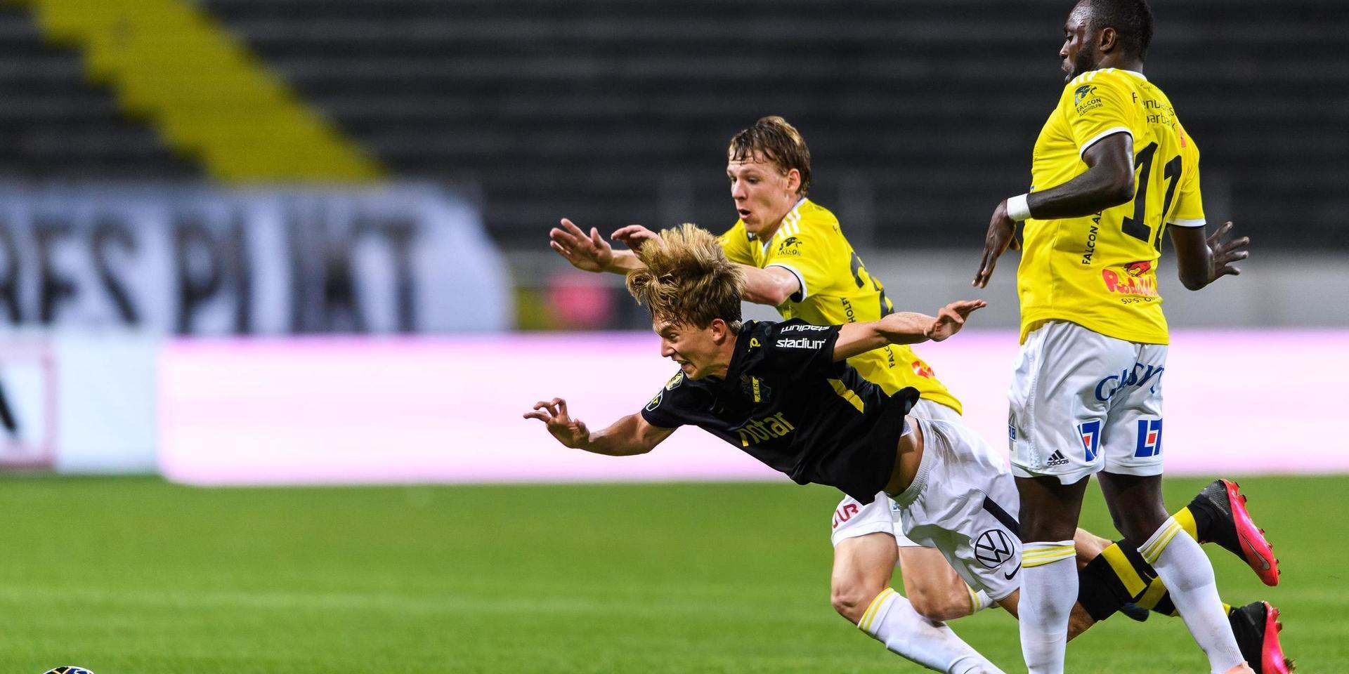 Falkenbergs FF:s Melker Nilsson fick göra sin första allsvenska match från start mot AIK. 