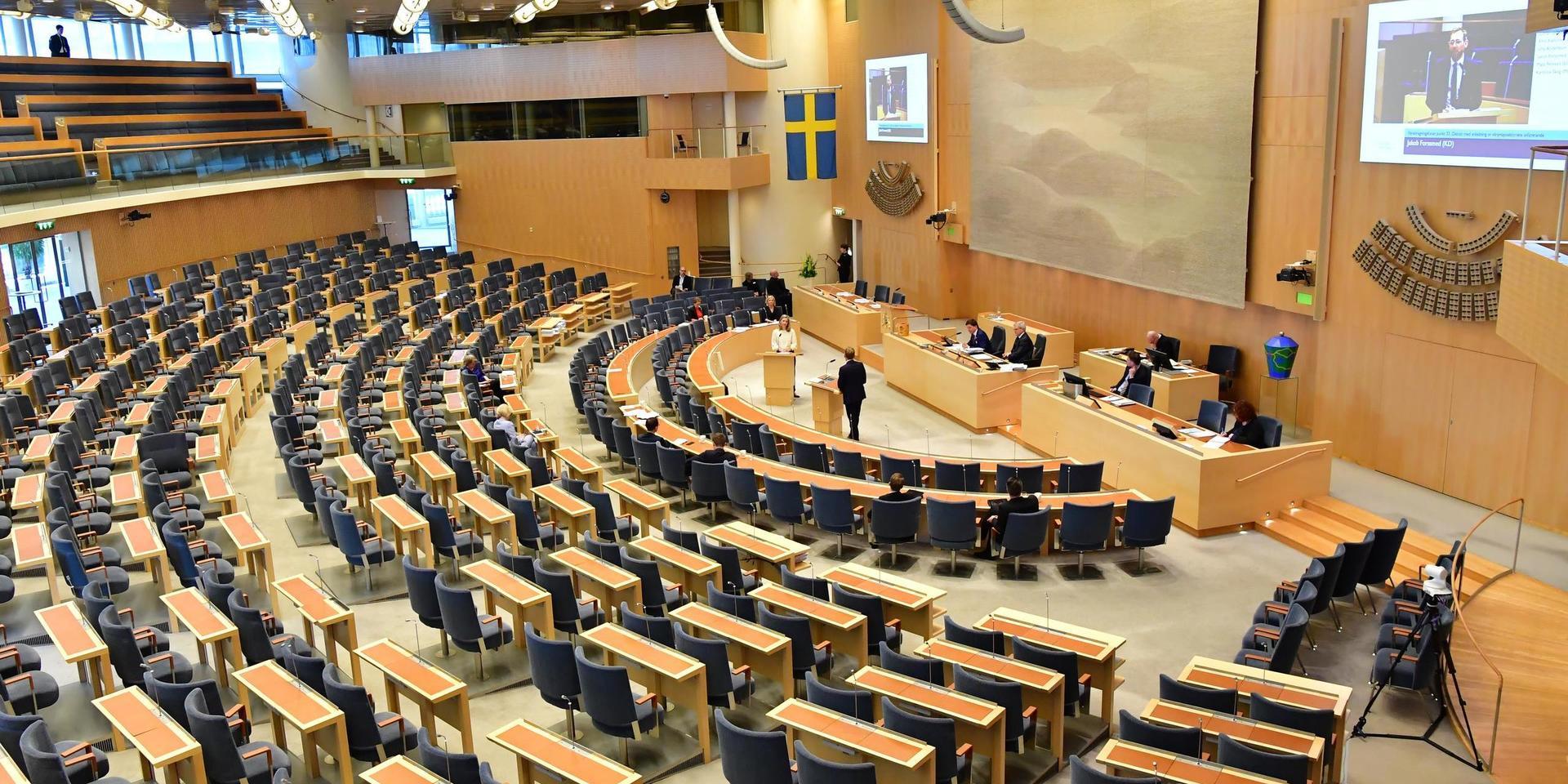 STOCKHOLM 20200415
Budgetdebatten i riksdagen efter att vårbudgeten presenterats. 
Foto Jonas Ekströmer / TT kod 10030