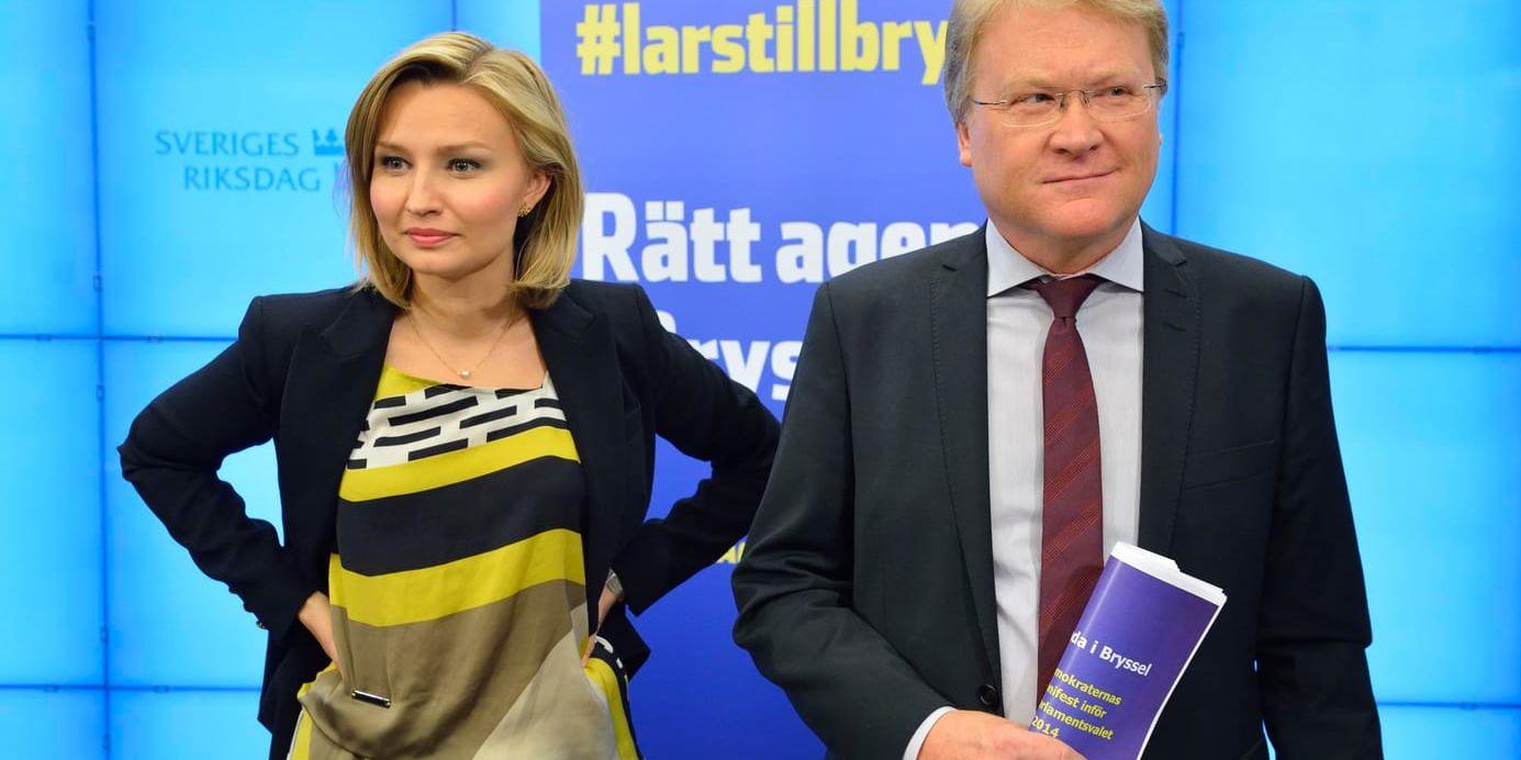 Så här såg Ebba Busch Thor och Lars Adaktusson ut på vårkanten 2014, inför EU-parlamentsvalet. Arkivbild.