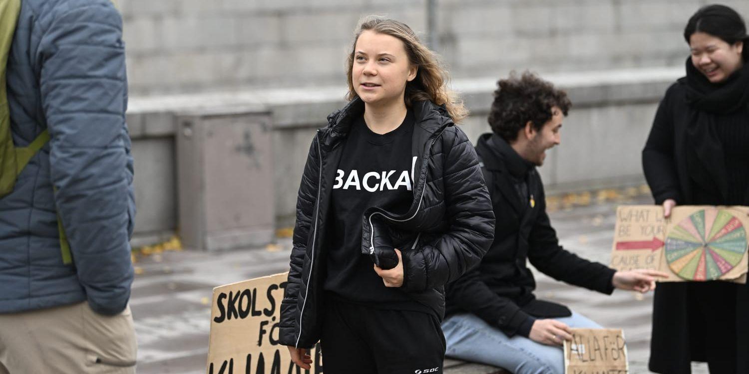 Bland de totalt 636 barn och unga som står bakom stämningen finns aktivisten Greta Thunberg. Arkivbild.