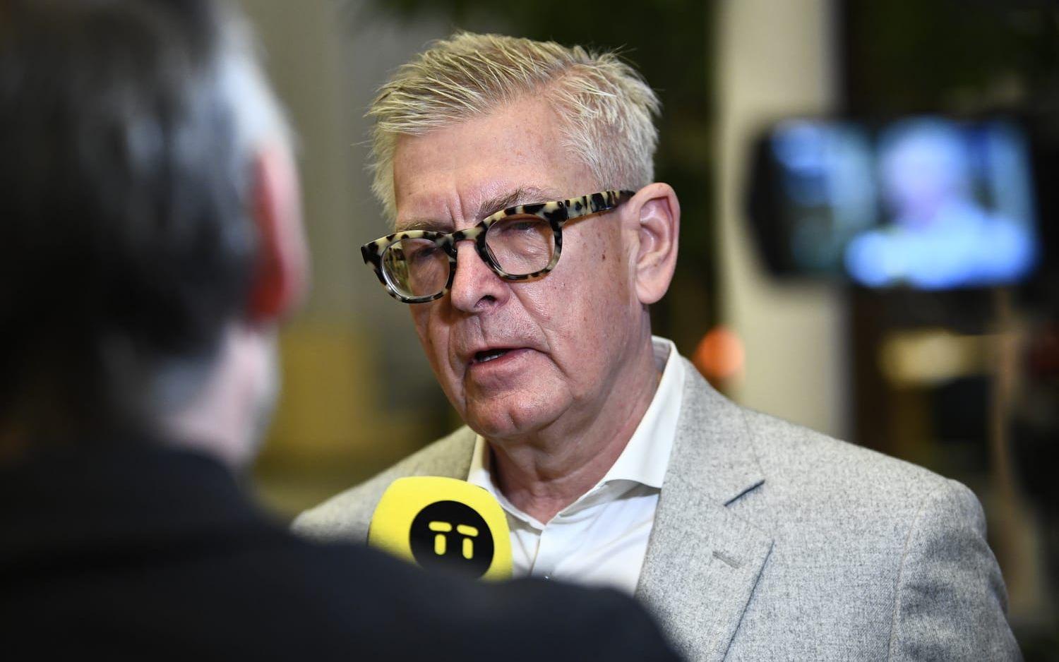 Ericssons vd Börje Ekholm i samband med att koncernen presenterar sitt bokslut.