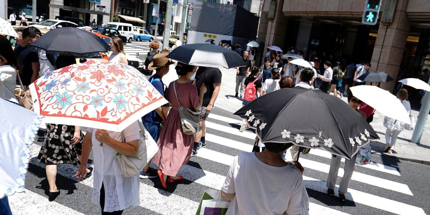 Värmen ses som en riskfaktor under OS i Tokyo 2020. Nu överväger Japans premiärminister Shinzo Abe att införa sommartid under spelen för att skydda idrottarna. Arkivbild.