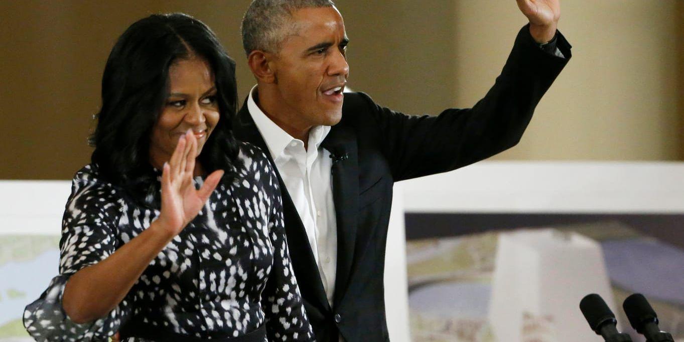 USA:s tidigare president Barack Obama och hans fru Michelle. Arkivbild.