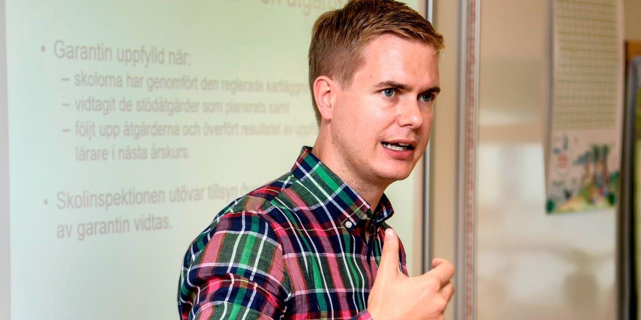 Gustav Fridolin, utbildningsminister och språkrör i Miljöpartiet. Arkivbild.