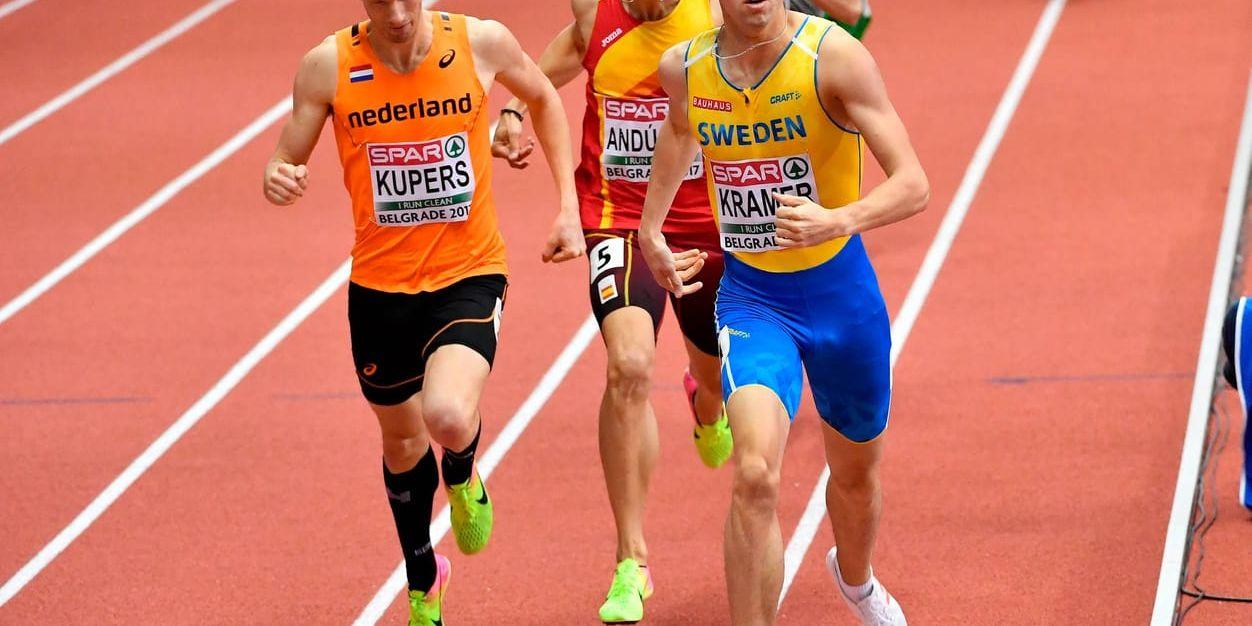Andreas Kramer (höger) har klarat VM-kvalgränsen. Arkivbild.