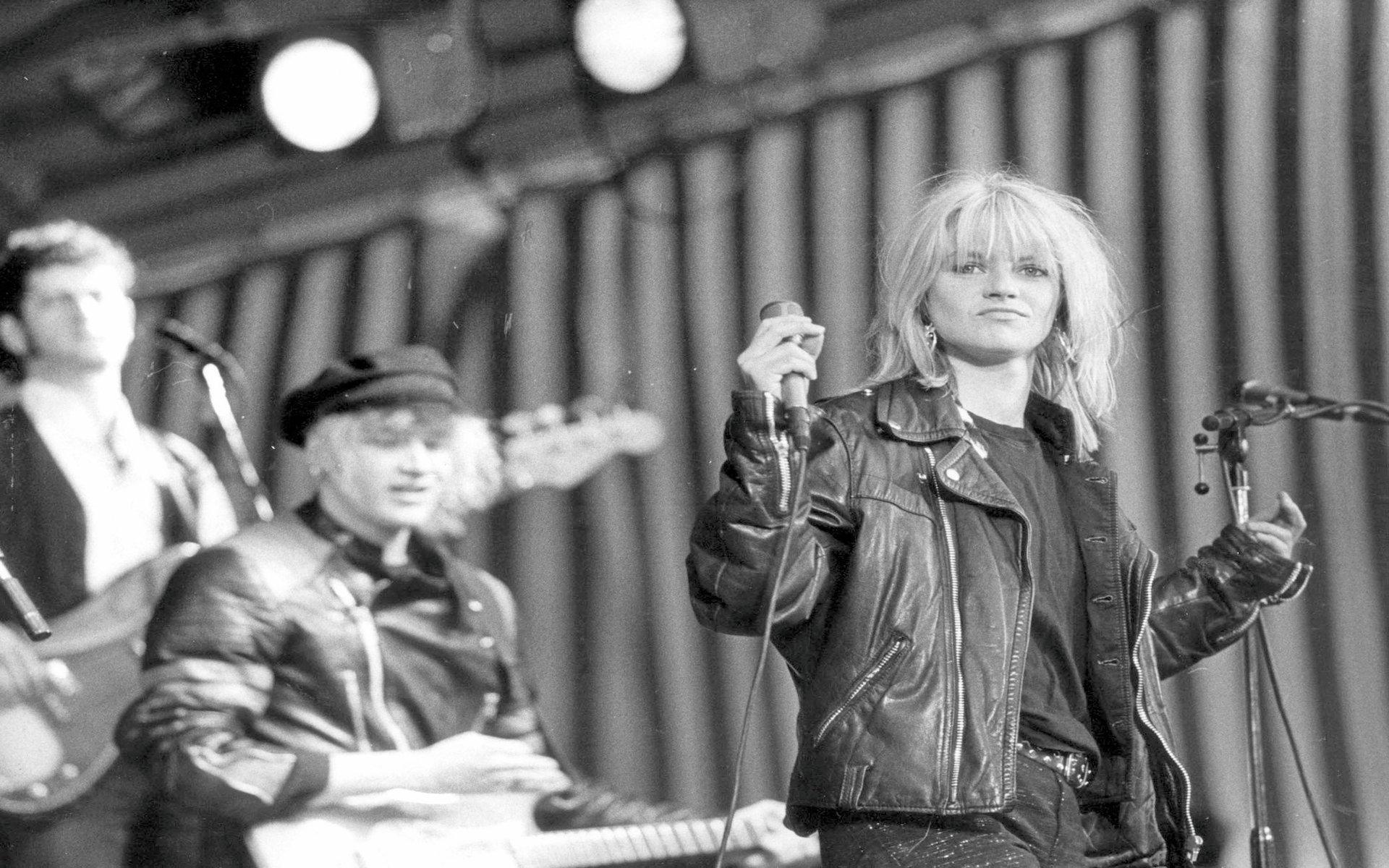 Rockbandet Lolita Pop med sångerskan Karin Wistrand i spetsen, plåtade i Göteborg 1987.