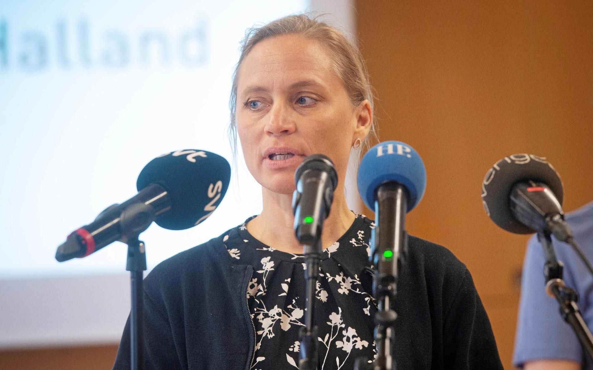 Den 26 mars meddelade regionen att Halland fått sina första dödsfall hos personer smittade med coronaviruset. Den här bilden på smittskyddsläkaren Maria Löfgren är tagen i ett annat sammanhang.