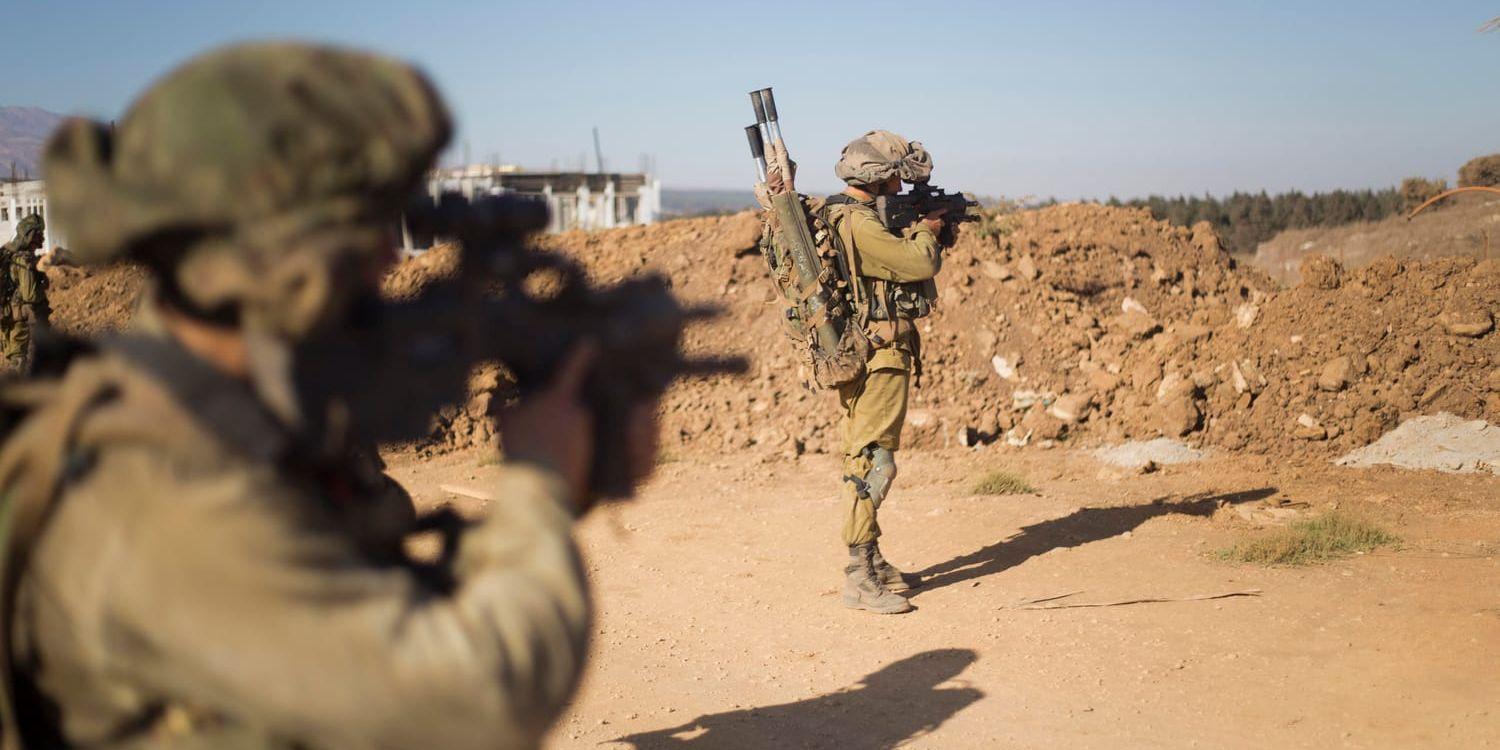 Israeliska soldater på Golanhöjderna. Arkivbild.