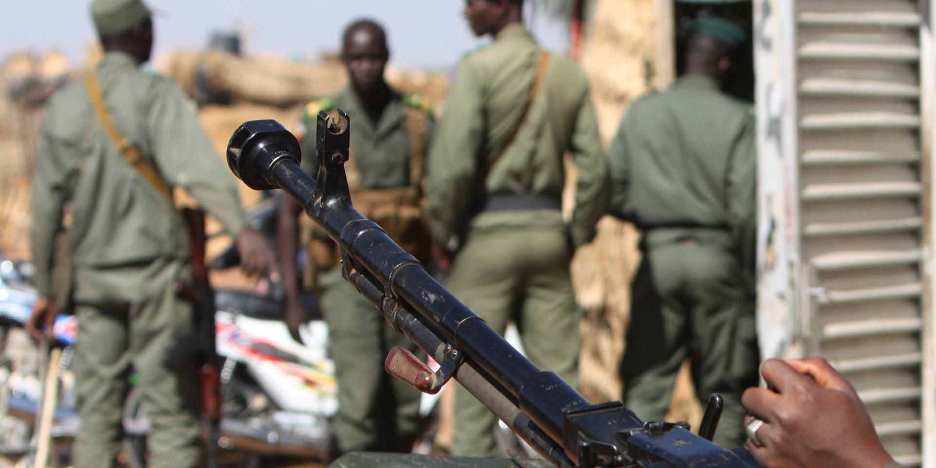 Soldater på vakt i regionen Segou. Arkivbild.
