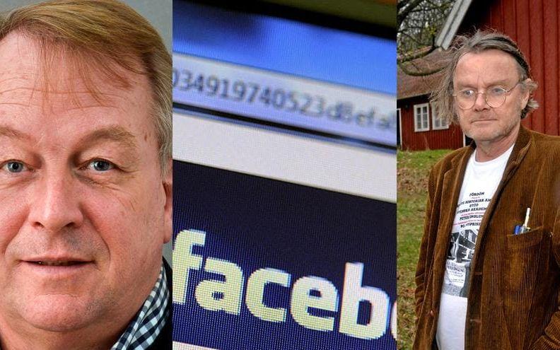 Lasse Diding (till höger) har på Facebook skrivit att Sven Andersson (M) har snattat mat från Hotell Gästis. Bildmontage: Arkivfoto