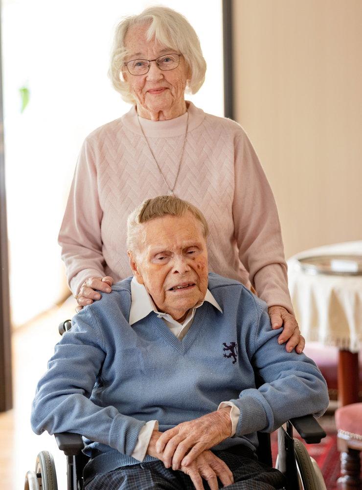 Ingela och Sten-Olof Björn träffades för 72 år sedan och har varit gifta i 67 år.