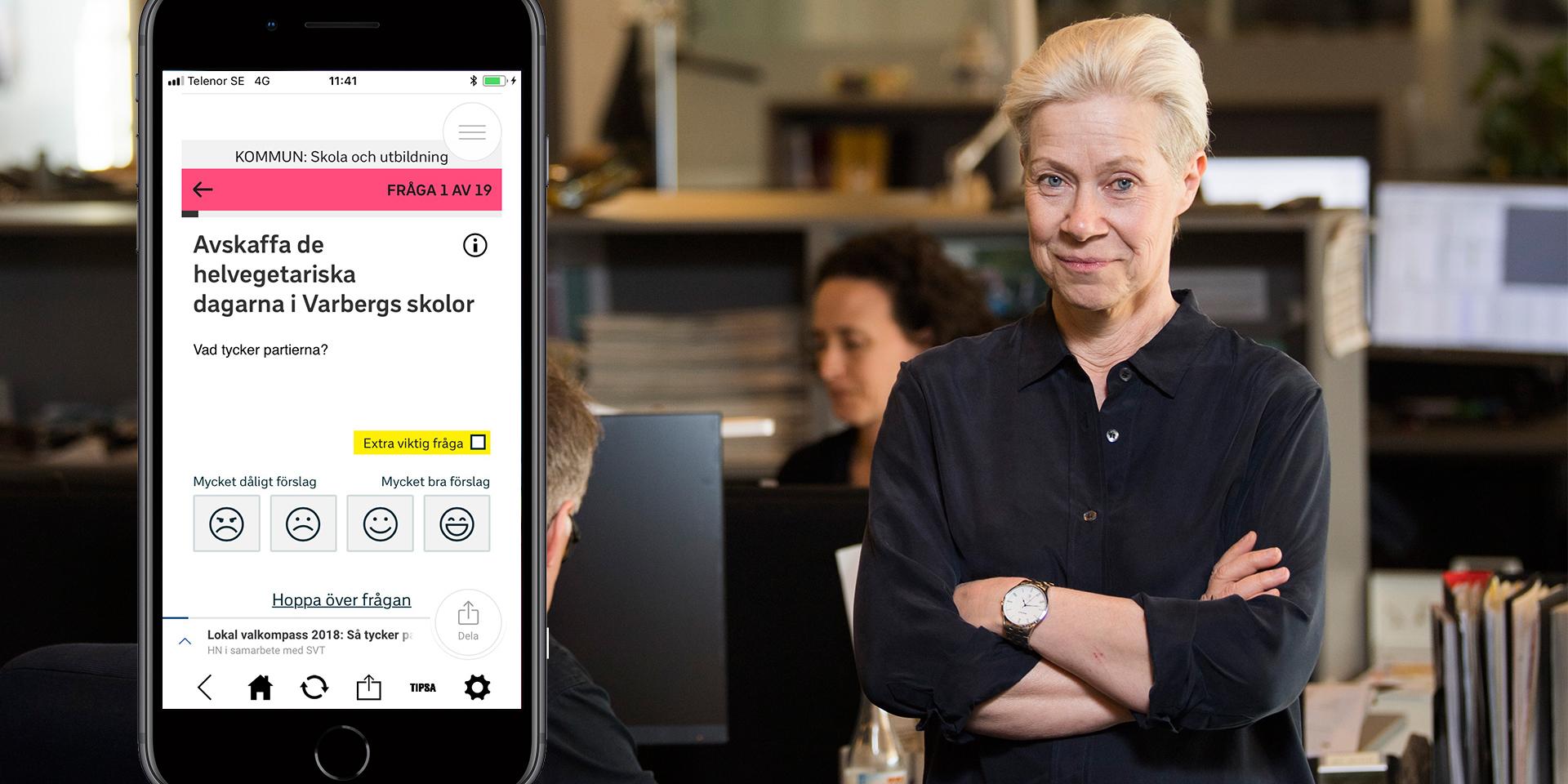 Valkompass på nätet. Hallands Nyheters chefredaktör Viveka Hedbjörk tror att den nya lokala valkompassen på hn.se blir en bra service för läsarna inför höstens val - inte minst på det lokala planet.