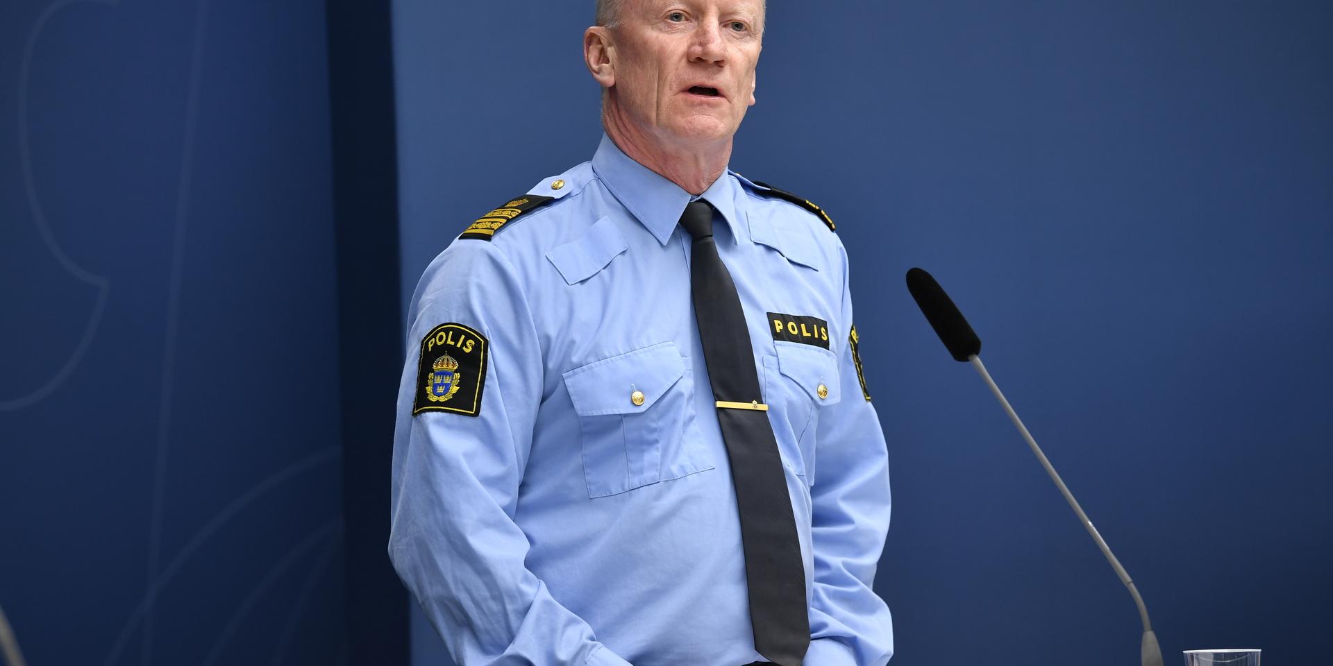 Per Engström, kommenderingschef för den nationella särskilda händelsen drönare vid Polismyndigheten. Arkivbild.