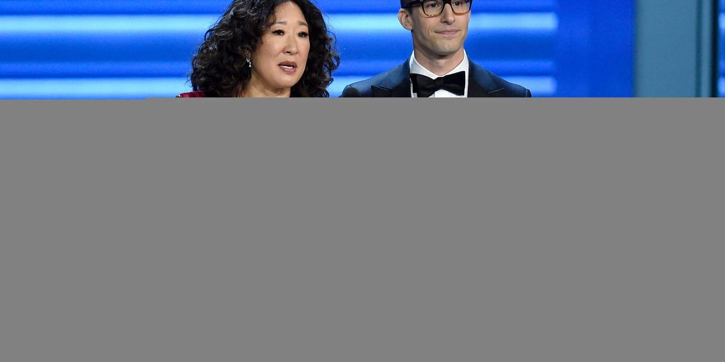 Sandra Oh och Andy Samberg leder den 76:e Golden Globe-galan ihop. Arkivbild.