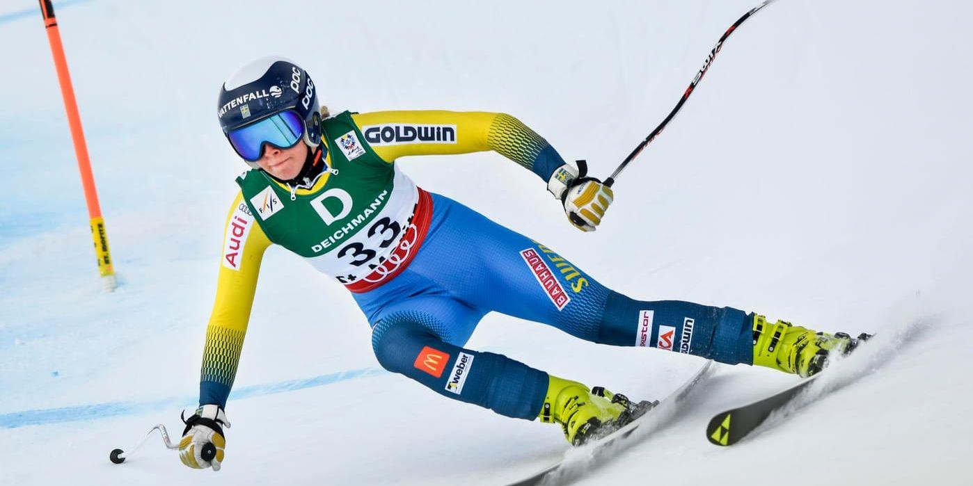 Lisa Hörnblad och hennes alpinkollegor har ännu inte fått genomföra någon störtloppsträning i Garmisch-Partenkirchen. Arkivbild.