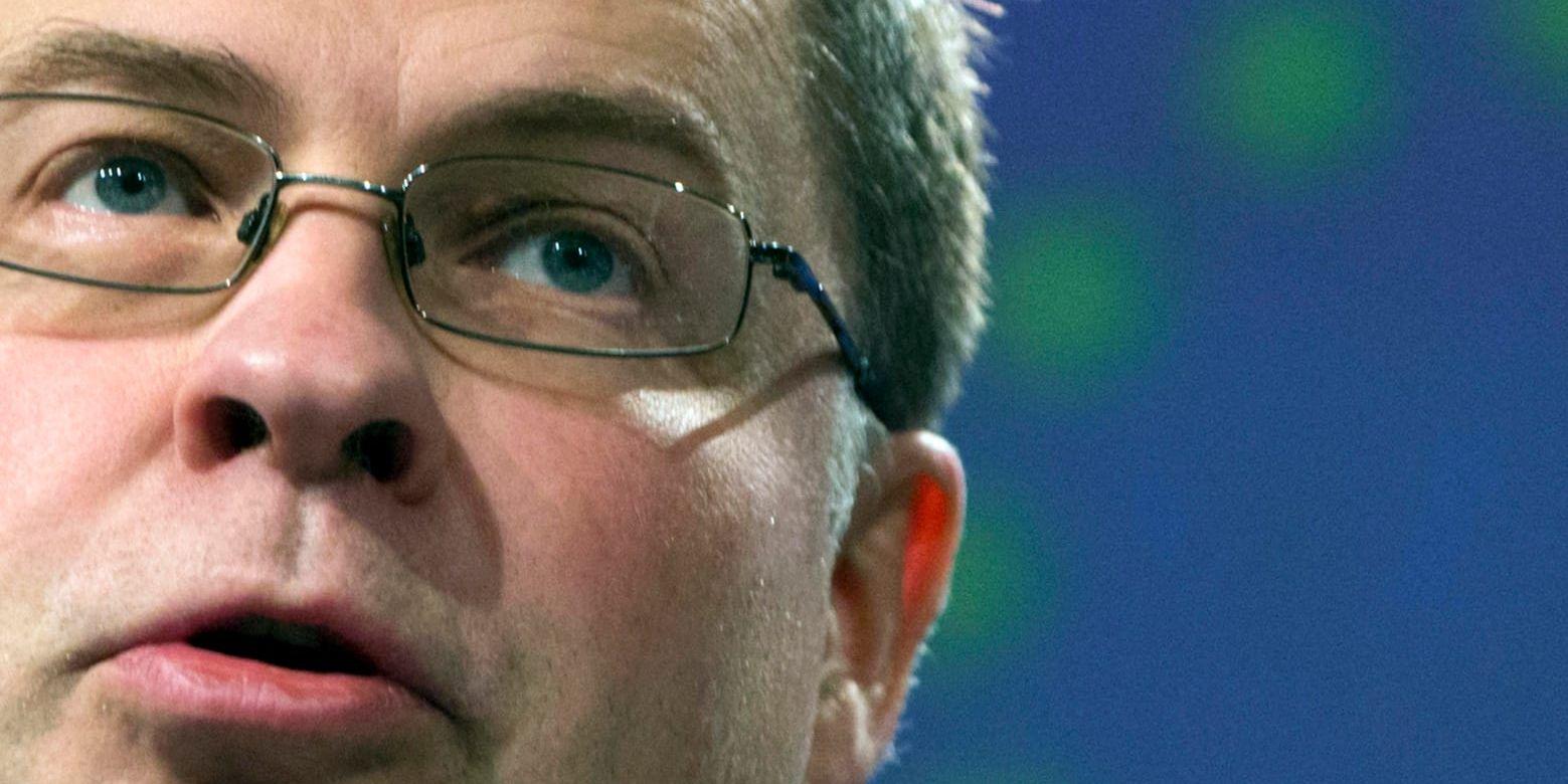 EU:s eurokommissionär Valdis Dombrovskis. Arkivfoto.