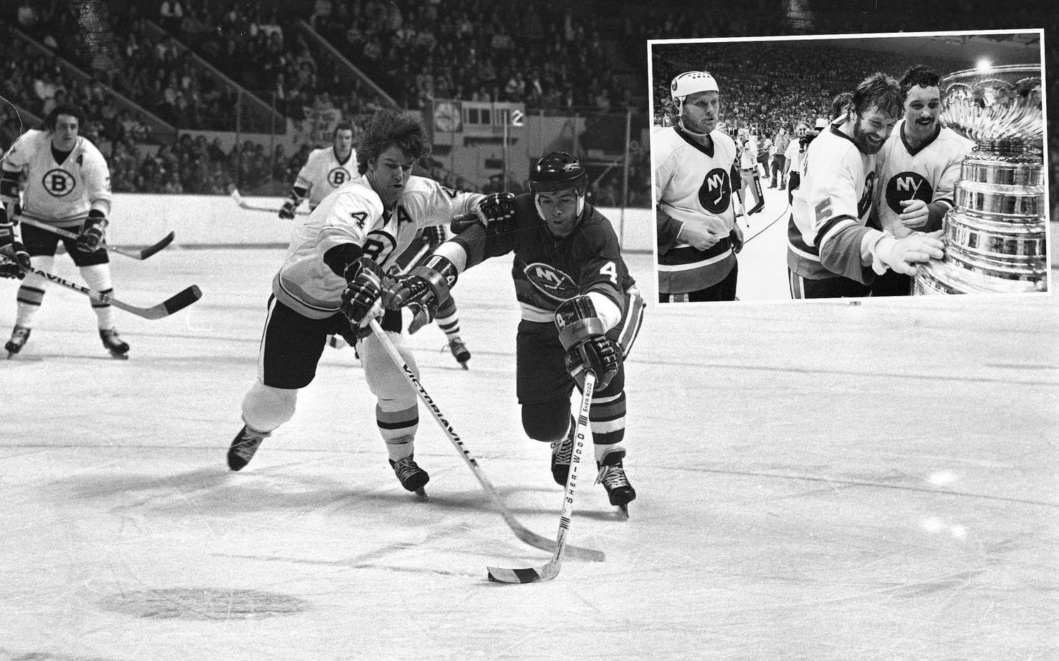 <strong>Denis och Jean Potvin.</strong> Två offensivt skickliga backar och legendarer i New York Islanders. Foto: TT
